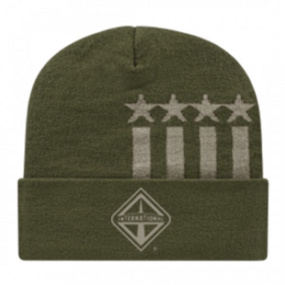 I486 - Stars & Stripes Knit Cap w/ Cuff